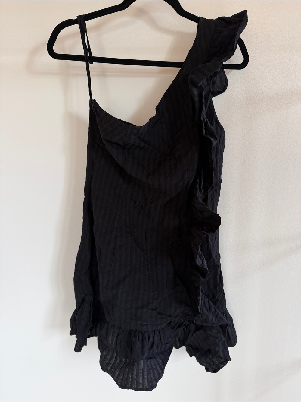 Sage Collective black one-shoulder dress